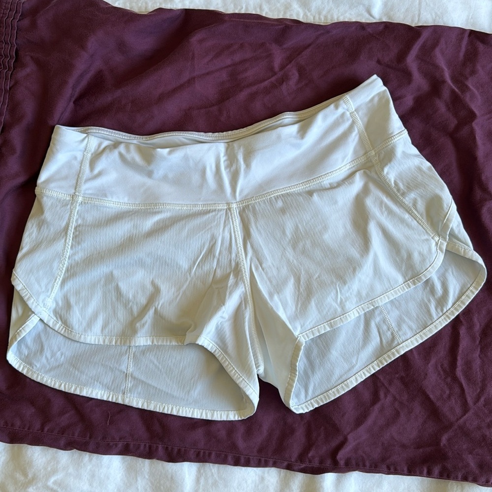 Lululemon Speed Up Short, 2.5” - white